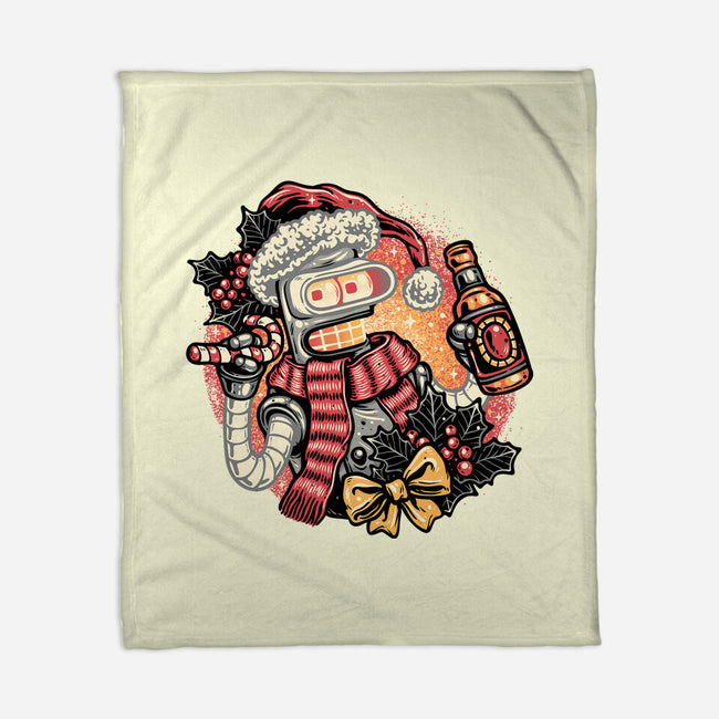 Happy Holidays Humans-None-Fleece-Blanket-glitchygorilla