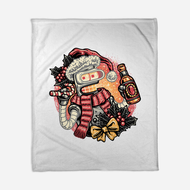 Happy Holidays Humans-None-Fleece-Blanket-glitchygorilla