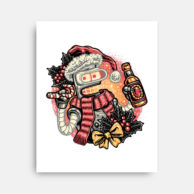 Happy Holidays Humans-None-Stretched-Canvas-glitchygorilla