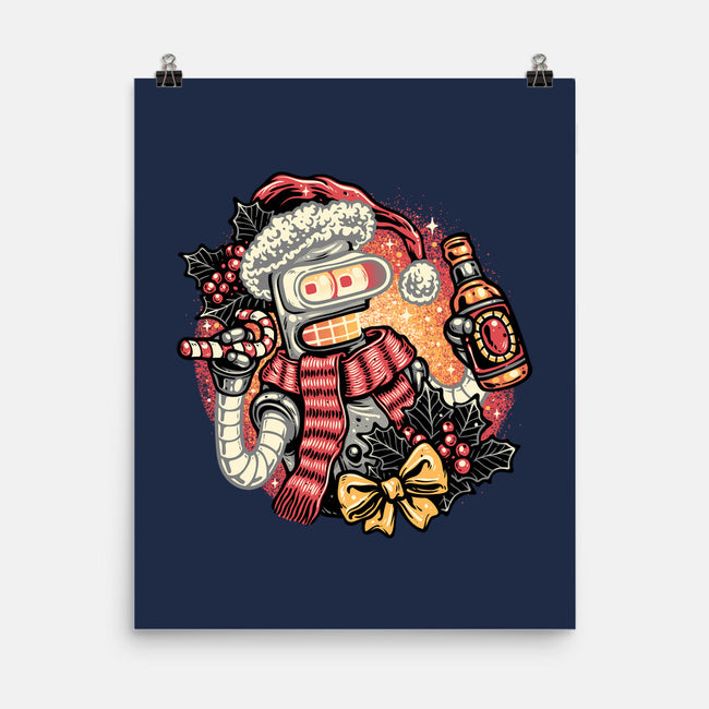 Happy Holidays Humans-None-Matte-Poster-glitchygorilla