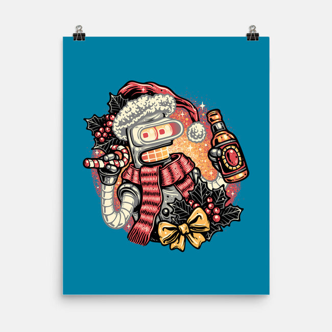 Happy Holidays Humans-None-Matte-Poster-glitchygorilla