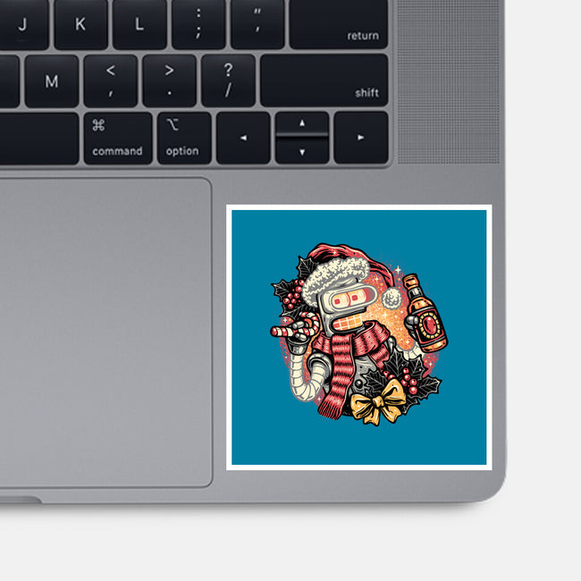 Happy Holidays Humans-None-Glossy-Sticker-glitchygorilla