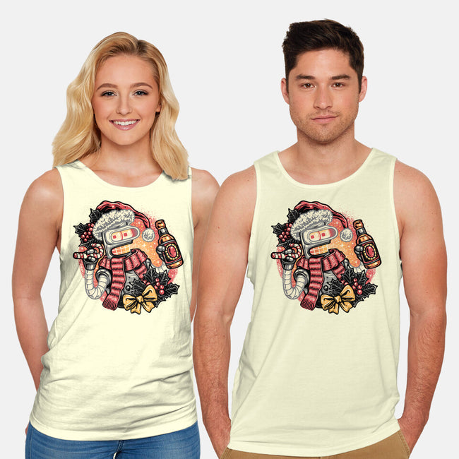 Happy Holidays Humans-Unisex-Basic-Tank-glitchygorilla