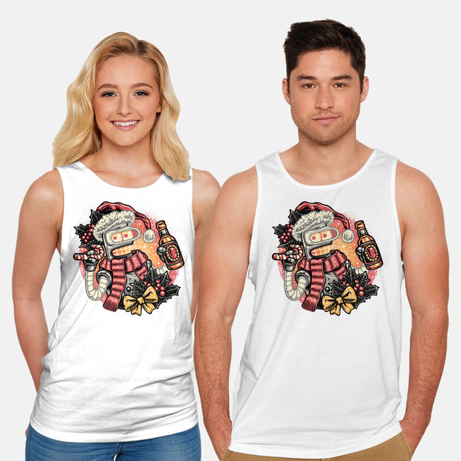 Happy Holidays Humans-Unisex-Basic-Tank-glitchygorilla