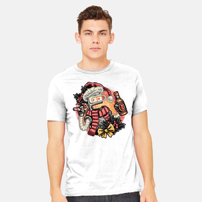 Happy Holidays Humans-Mens-Heavyweight-Tee-glitchygorilla