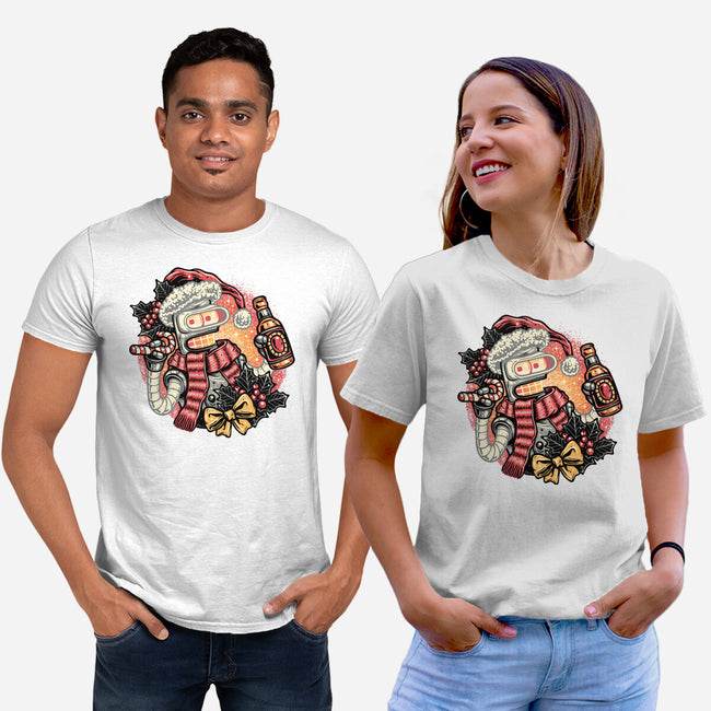 Happy Holidays Humans-Unisex-Basic-Tee-glitchygorilla