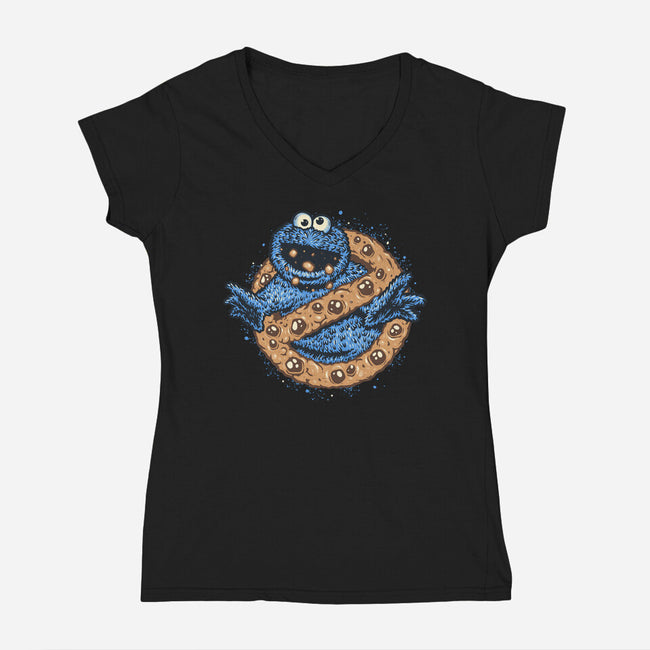 Hide The Cookies-Womens-V-Neck-Tee-glitchygorilla