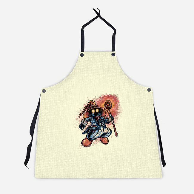 Legend Of The Black Mage-Unisex-Kitchen-Apron-glitchygorilla