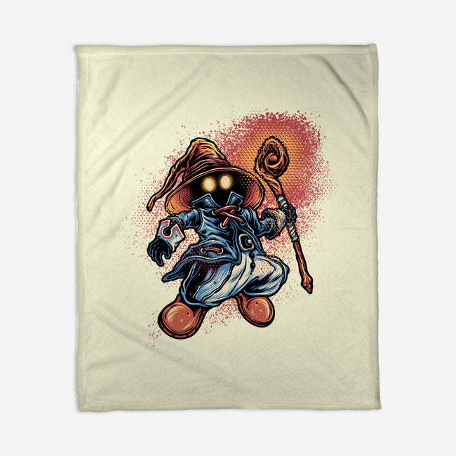Legend Of The Black Mage-None-Fleece-Blanket-glitchygorilla