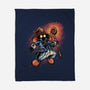 Legend Of The Black Mage-None-Fleece-Blanket-glitchygorilla