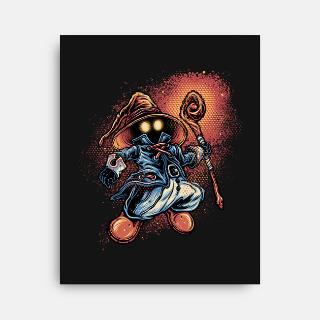 Legend Of The Black Mage-None-Stretched-Canvas-glitchygorilla