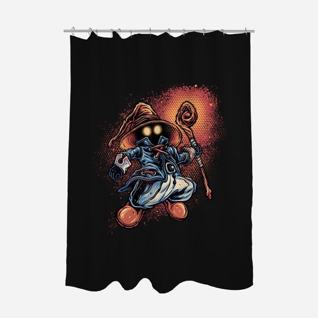 Legend Of The Black Mage-None-Polyester-Shower Curtain-glitchygorilla