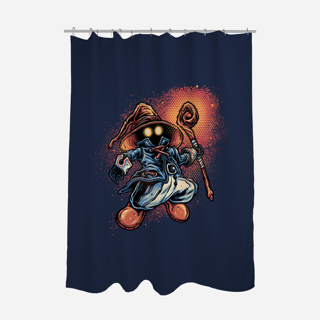 Legend Of The Black Mage-None-Polyester-Shower Curtain-glitchygorilla