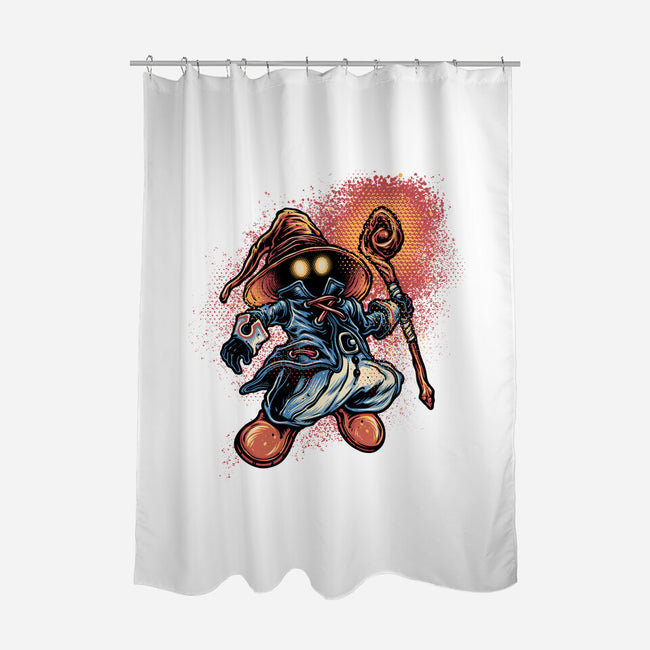 Legend Of The Black Mage-None-Polyester-Shower Curtain-glitchygorilla