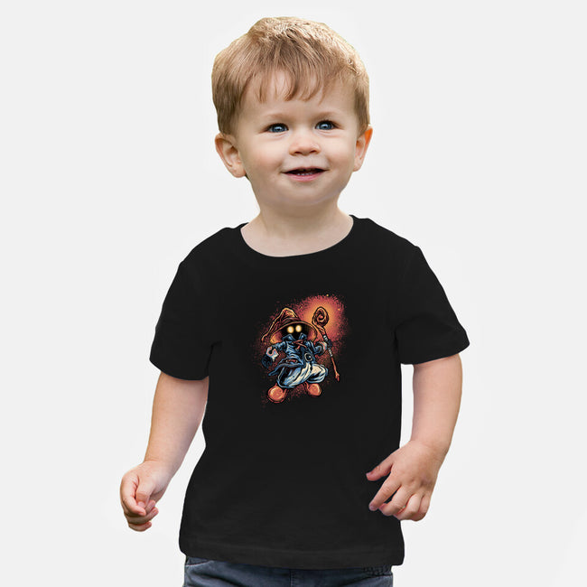 Legend Of The Black Mage-Baby-Basic-Tee-glitchygorilla