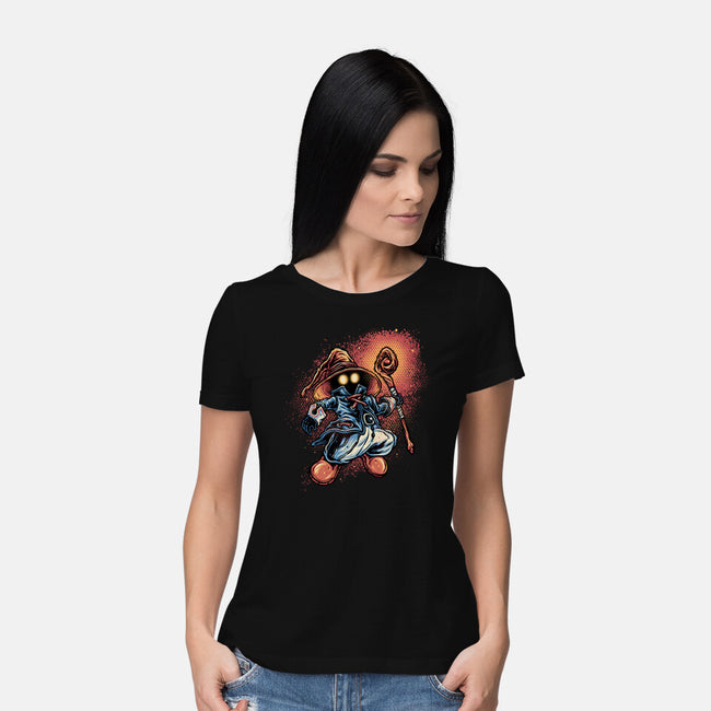 Legend Of The Black Mage-Womens-Basic-Tee-glitchygorilla