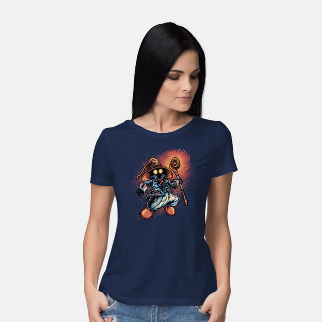 Legend Of The Black Mage-Womens-Basic-Tee-glitchygorilla