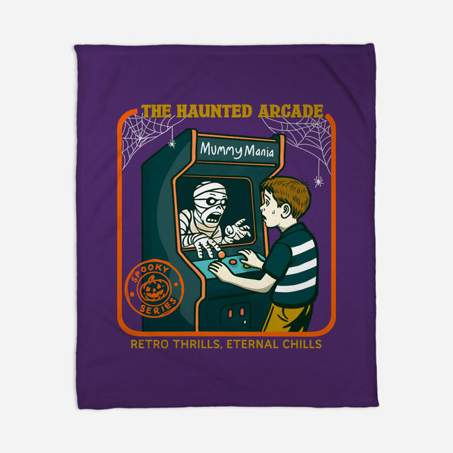 The Haunted Arcade-None-Fleece-Blanket-Kimprut