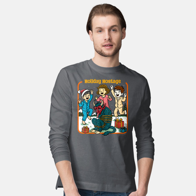 Holiday Hostage-Mens-Long Sleeved-Tee-Kimprut