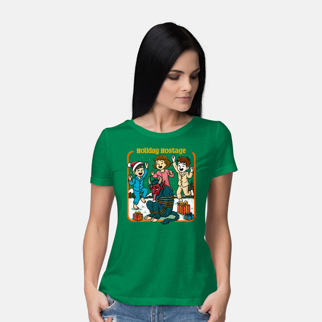 Holiday Hostage-Womens-Basic-Tee-Kimprut