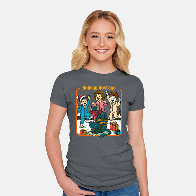 Holiday Hostage-Womens-Fitted-Tee-Kimprut