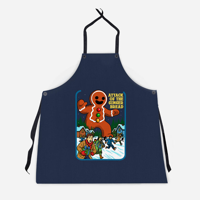 Attack Of The Gingerbread-Unisex-Kitchen-Apron-Kimprut
