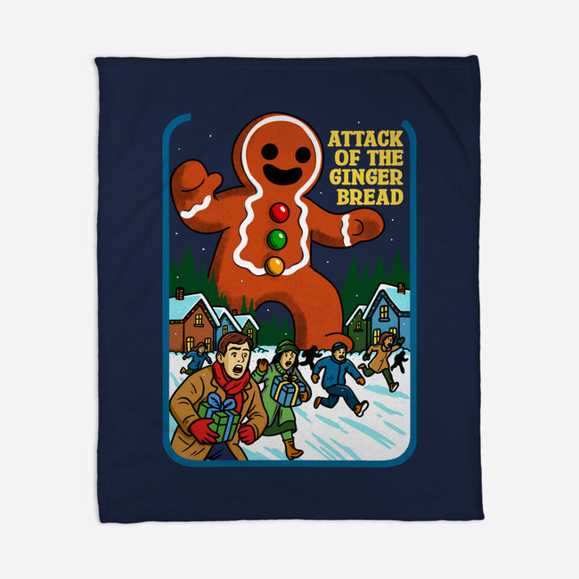 Attack Of The Gingerbread-None-Fleece-Blanket-Kimprut