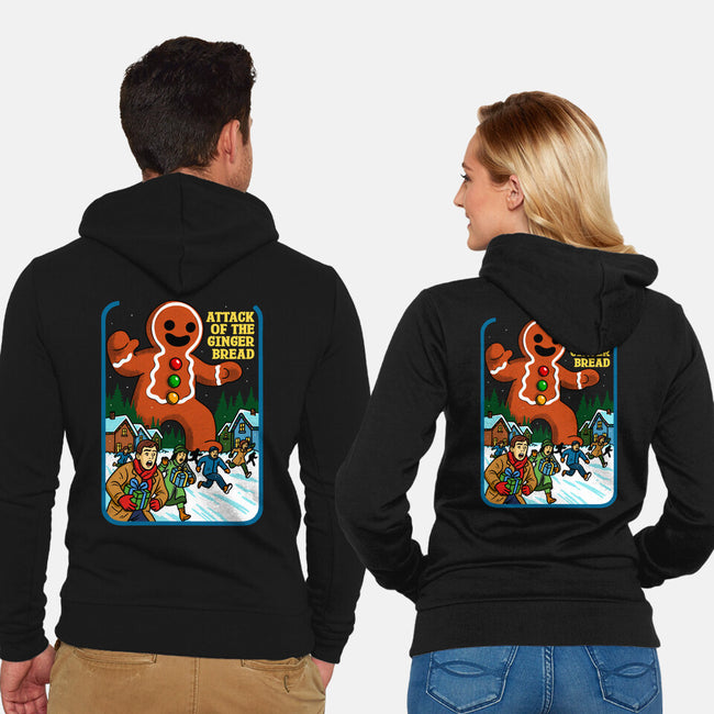Attack Of The Gingerbread-Unisex-Zip-Up-Sweatshirt-Kimprut