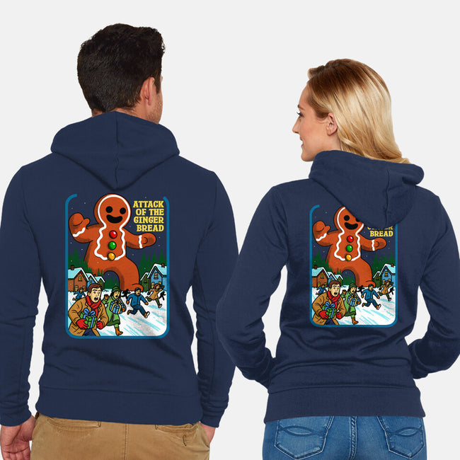 Attack Of The Gingerbread-Unisex-Zip-Up-Sweatshirt-Kimprut