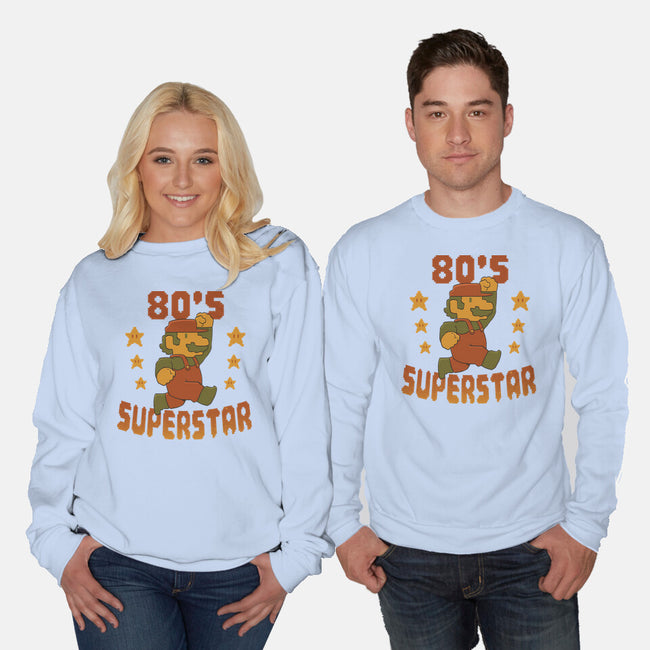 80s Star-Unisex-Crew Neck-Sweatshirt-DoOomcat