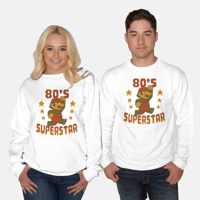 80s Star-Unisex-Crew Neck-Sweatshirt-DoOomcat