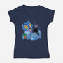 Bird Not Impressed-Womens-V-Neck-Tee-DoOomcat