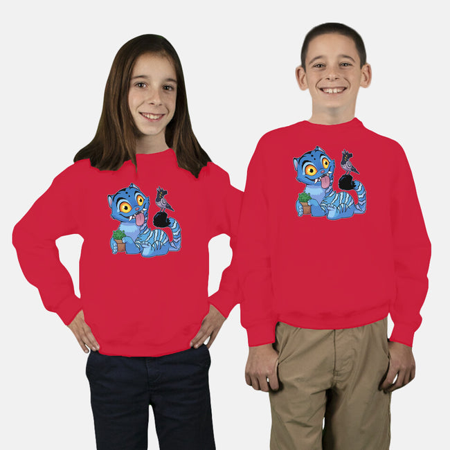 Bird Not Impressed-Youth-Crew Neck-Sweatshirt-DoOomcat