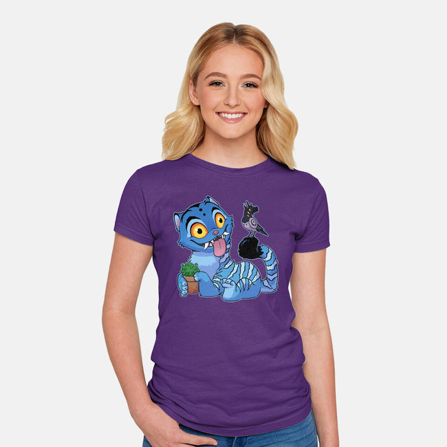 Bird Not Impressed-Womens-Fitted-Tee-DoOomcat