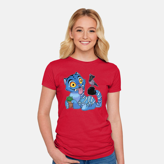 Bird Not Impressed-Womens-Fitted-Tee-DoOomcat