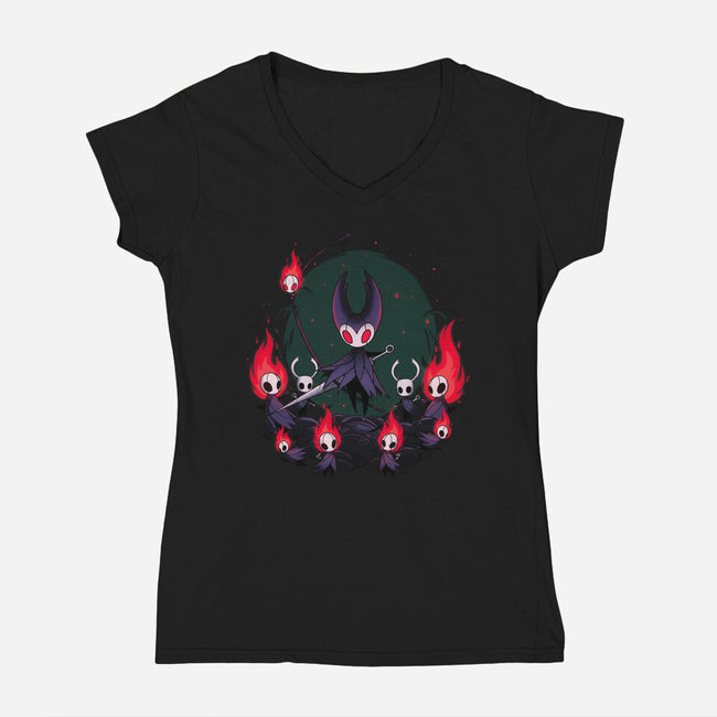 The Nightmare Dance-Womens-V-Neck-Tee-Medox