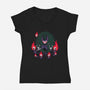 The Nightmare Dance-Womens-V-Neck-Tee-Medox