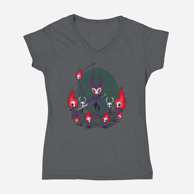 The Nightmare Dance-Womens-V-Neck-Tee-Medox
