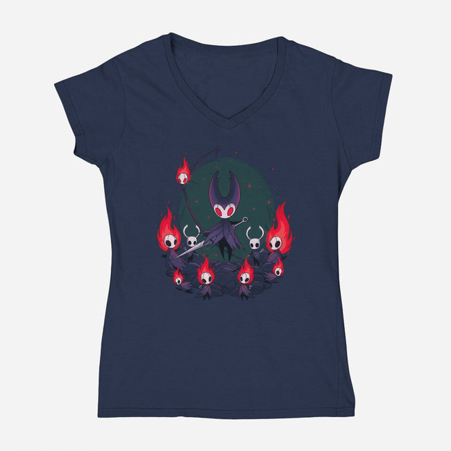 The Nightmare Dance-Womens-V-Neck-Tee-Medox