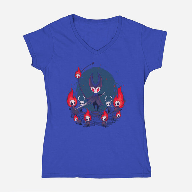 The Nightmare Dance-Womens-V-Neck-Tee-Medox