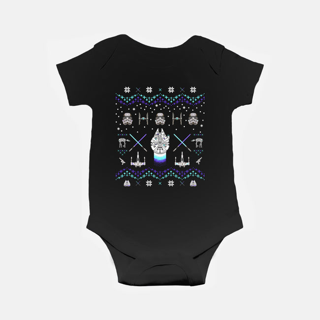 Christmas Space Opera-Baby-Basic-Onesie-rocketman_art