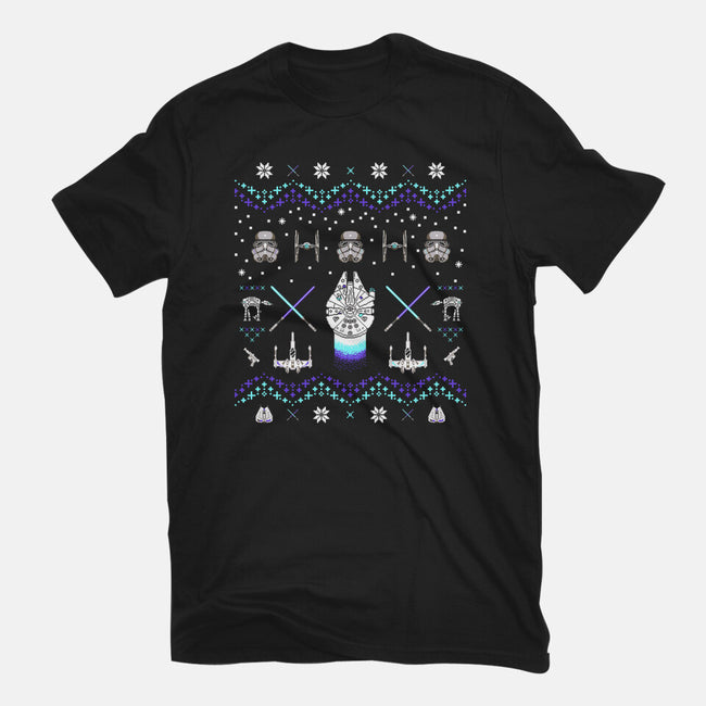 Christmas Space Opera-Womens-Fitted-Tee-rocketman_art