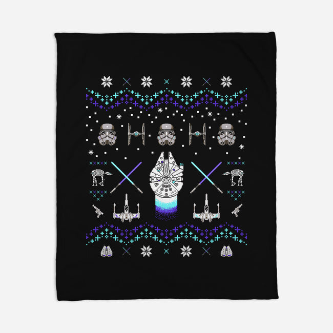 Christmas Space Opera-None-Fleece-Blanket-rocketman_art