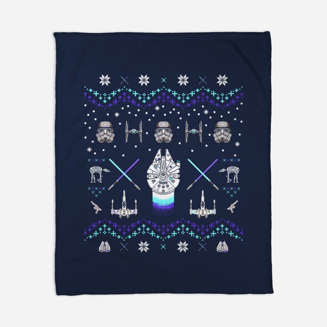 Christmas Space Opera-None-Fleece-Blanket-rocketman_art