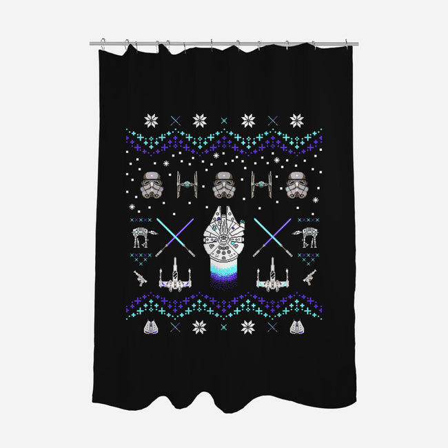 Christmas Space Opera-None-Polyester-Shower Curtain-rocketman_art