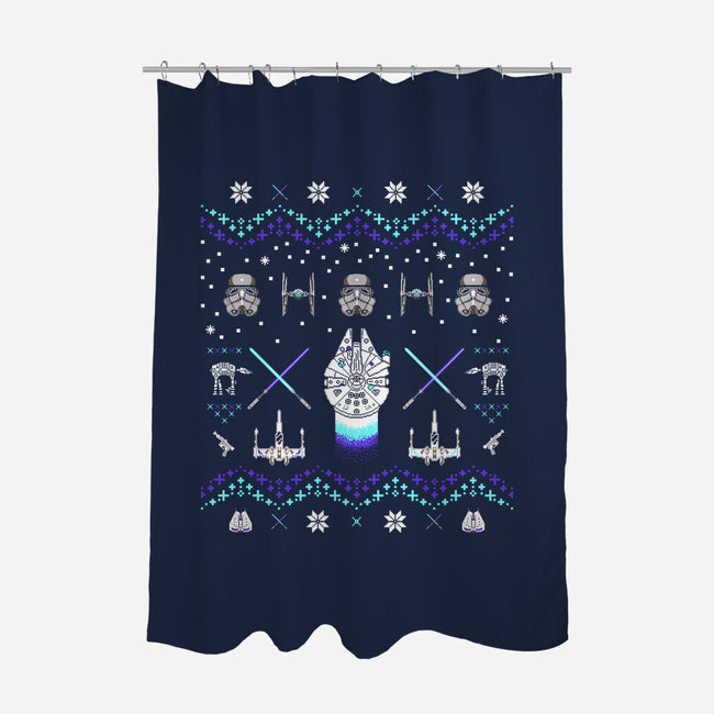 Christmas Space Opera-None-Polyester-Shower Curtain-rocketman_art