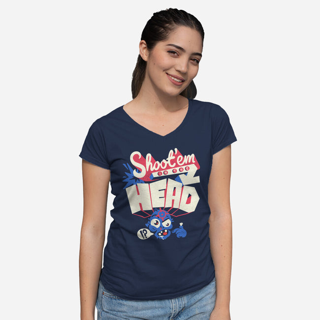 Zombie Tip-Womens-V-Neck-Tee-estudiofitas