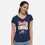 Zombie Tip-Womens-V-Neck-Tee-estudiofitas