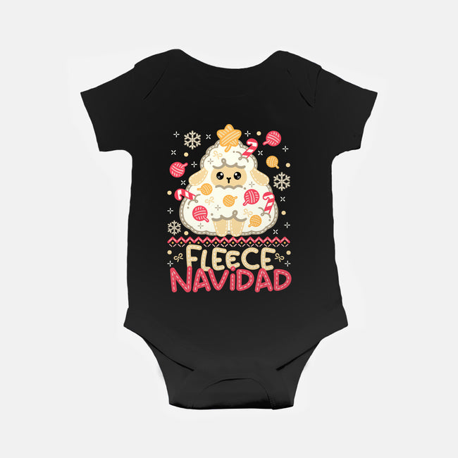 Fleece Navidad Ugly Sweater-Baby-Basic-Onesie-NemiMakeit