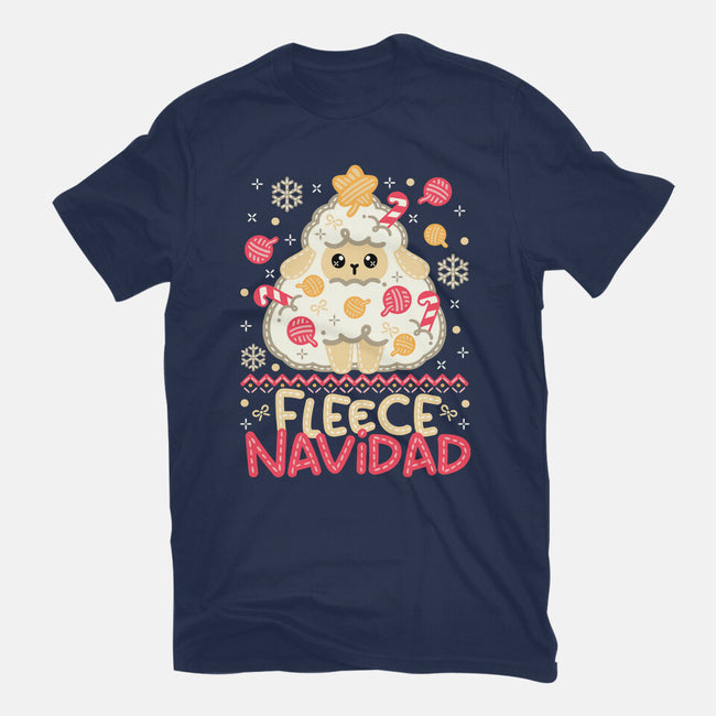Fleece Navidad Ugly Sweater-Womens-Fitted-Tee-NemiMakeit
